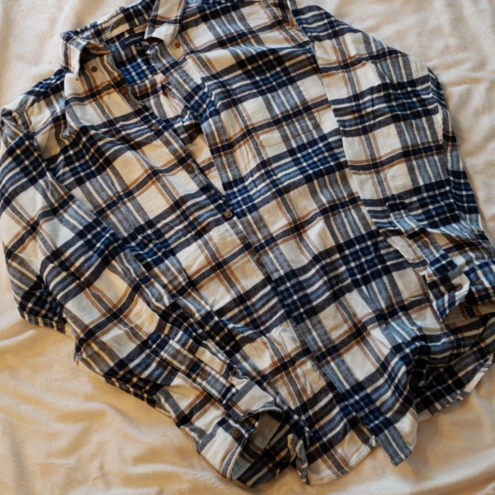 Mens flannel button down shirt